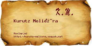 Kurutz Melióra névjegykártya